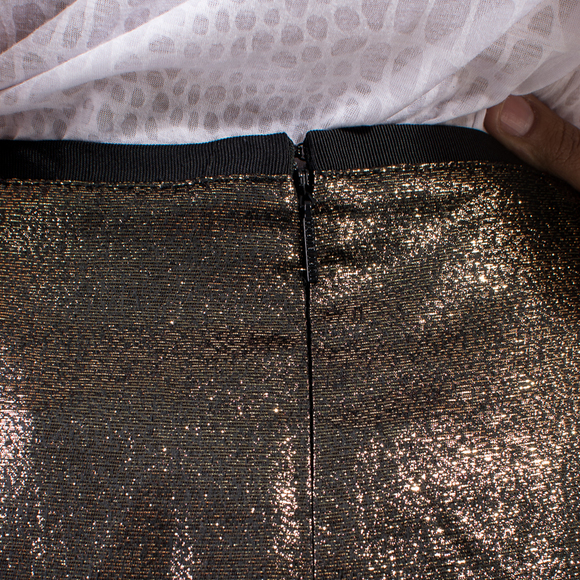 TORY BURCH BLACK COPPER SKIRTWOMENS SIZE 26